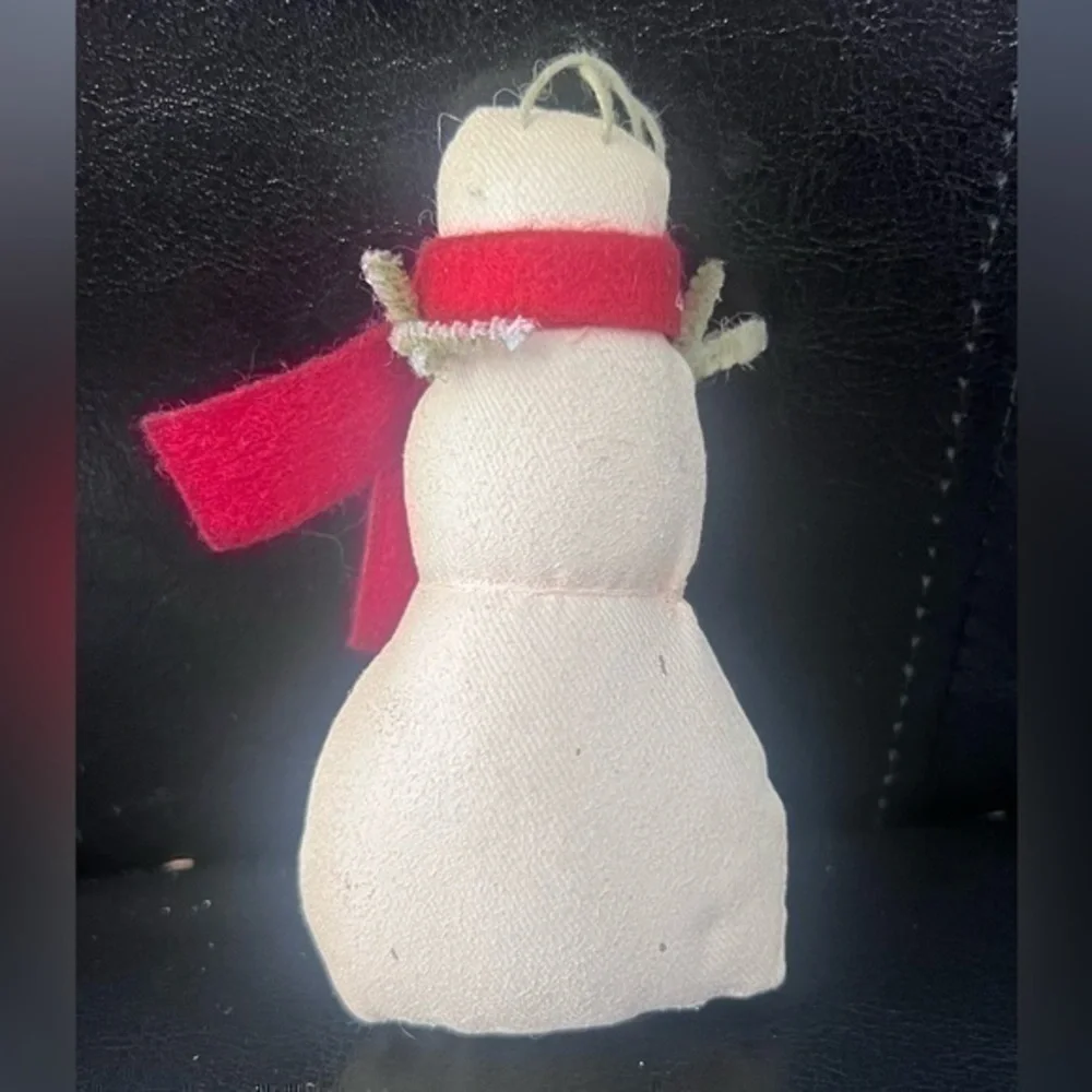 Handcrafted Christmas Tree Ornaments Set Angel Cat Snowman & Stocking